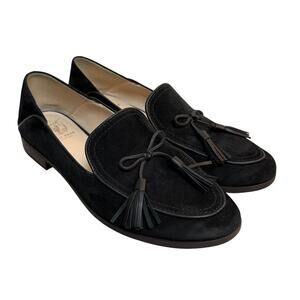 Cole Haan Pinch Soft Tassel Loafer Black Suede Size 8.5
